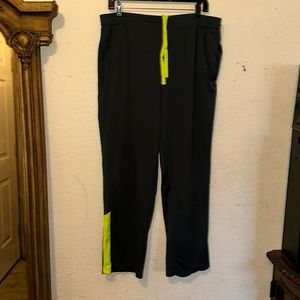 Grey and neon green starter joggers